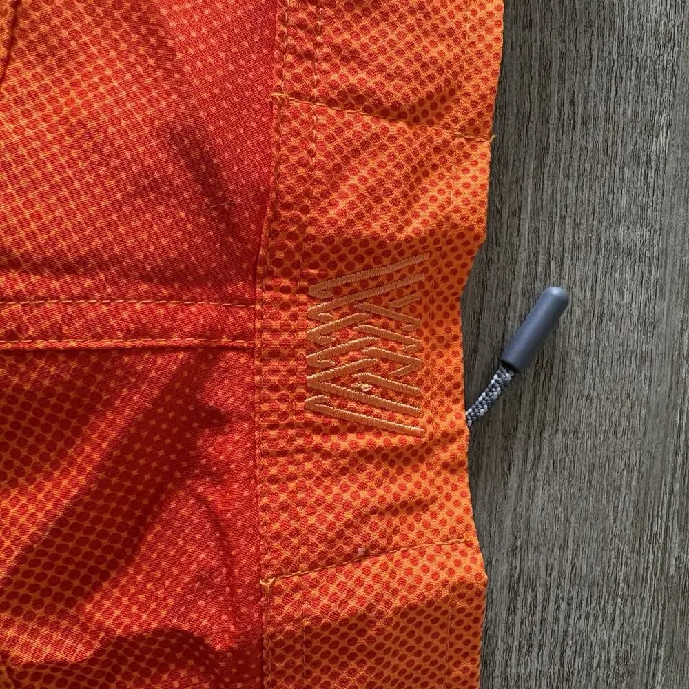 Mack Weldon Board Shorts Mens 33/34 Orange Ombre Unlined Pockets Swim Trunks